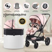 Coche Moisés Travel System VENIA con Sistema Adaptable Pink
