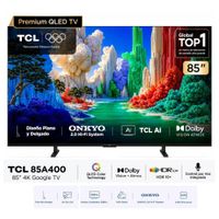 Televisor Smart TV TCL 85'' PREMIUM QLED UHD 4K 85A400 GoogleTV