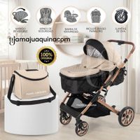 Coche Moisés Travel System ORION Función Maleta con Pañalera Beige