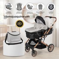 Coche Moisés Travel System ORION Función Maleta con Pañalera Gray