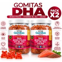 PACK 2 GOMITAS DHA ACIDO FOLICO PARA ADULTOS 300 GOMITAS SOTTCOR LABS