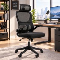 Silla Ergonomica de Oficina Gerencial Komsum Turin Negro