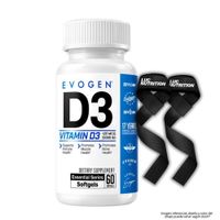 Vitamina D3 EVOGEN 5000 IU - 60 Capsulas + Straps
