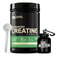 Creatina Optimum Nutrition 600 G - Creatina Monohidratada ON + Scoop + Portaproteina