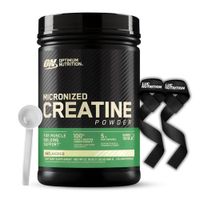 Creatina Optimum Nutrition 600 G - Creatina Monohidratada ON + Scoop + Straps