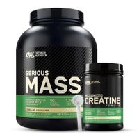 Serious Mass 6 LB Ganador de Masa - Vainilla + Creatina Optimum nutrition 600 G + Scoop