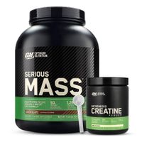 Serious Mass 6 LB Ganador de Masa - Chocolate + Creatina Optimum nutrition 300 G + Scoop
