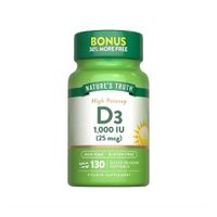 Vitamina D3 1000 IU 25 mcg Nature's Truth - 130 cápsulas