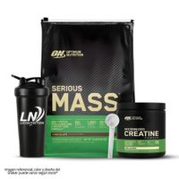 Serious Mass 12 LB Ganador de Masa - Chocolate + Creatina Optimum Nutrition 300 g + Shaker