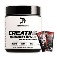 Creatina Dragon Pharma 300 G - Creatina Monohidratada y Micronizada + 2 Sachet Diabolus