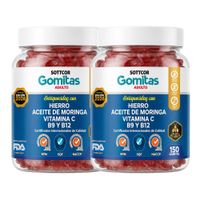 PACK X 02 - Gomitas de Hierro con Aceite de Moringa para Adulto 150 Gomitas - Hierro Sottcor Labs