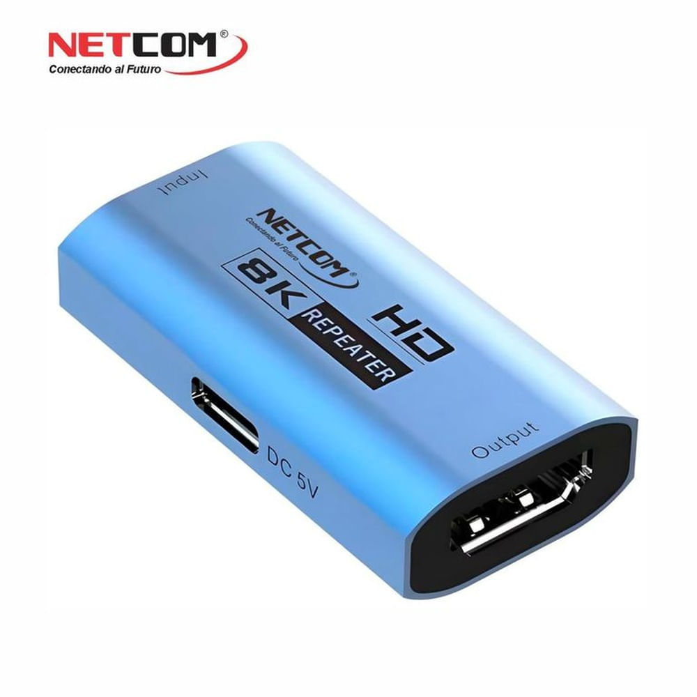 ADAPTADOR UNION HDMI 2.1 AMPLIFICADO ULTRA HD 8K60HZ 4K120HZ NETCOM