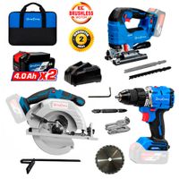 Combo DongCheng DCKIT58BK Sierra C DCMQ85 x Sierra Circular DCMY02-185 x Taladro Percutor DCJZ2060I