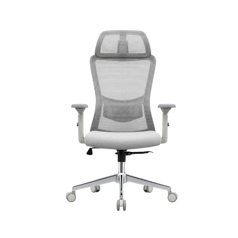 Silla Mozart Lux Con Cabezal Gris - Ziyaz
