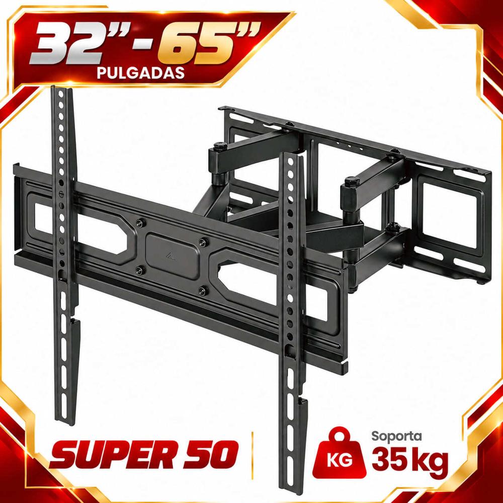 SOPORTE PARA TV GIRATORIO ACORDEON PANTOGRAFO DE 32 A 65 PULGADAS SUPER50