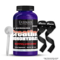 Creatina Ultimate Nutrition 300 G - Creatina Monohidratada y Micronizada + Scoop + Straps