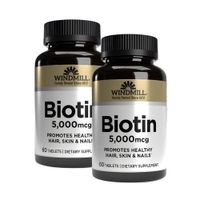 PACK X 02 - Biotina WINDMILL 5000 mcg - 60 Tabletas