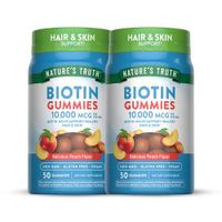 PACK X 02 - Gomita Biotina Nature's Truth 10.000 mcg Biotin Gummies - 50 Gomitas