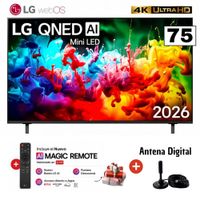 Televisor Smart TV 75'' LG QNED MiniLED UHD 4K WebOS 75QNED65BSA 2026 con Antena Digital