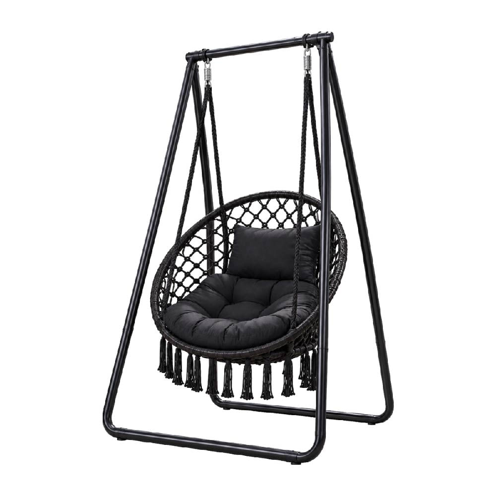 SILLA COLUMPIO COLGANTE PARA TERRAZA CON SOPORTE