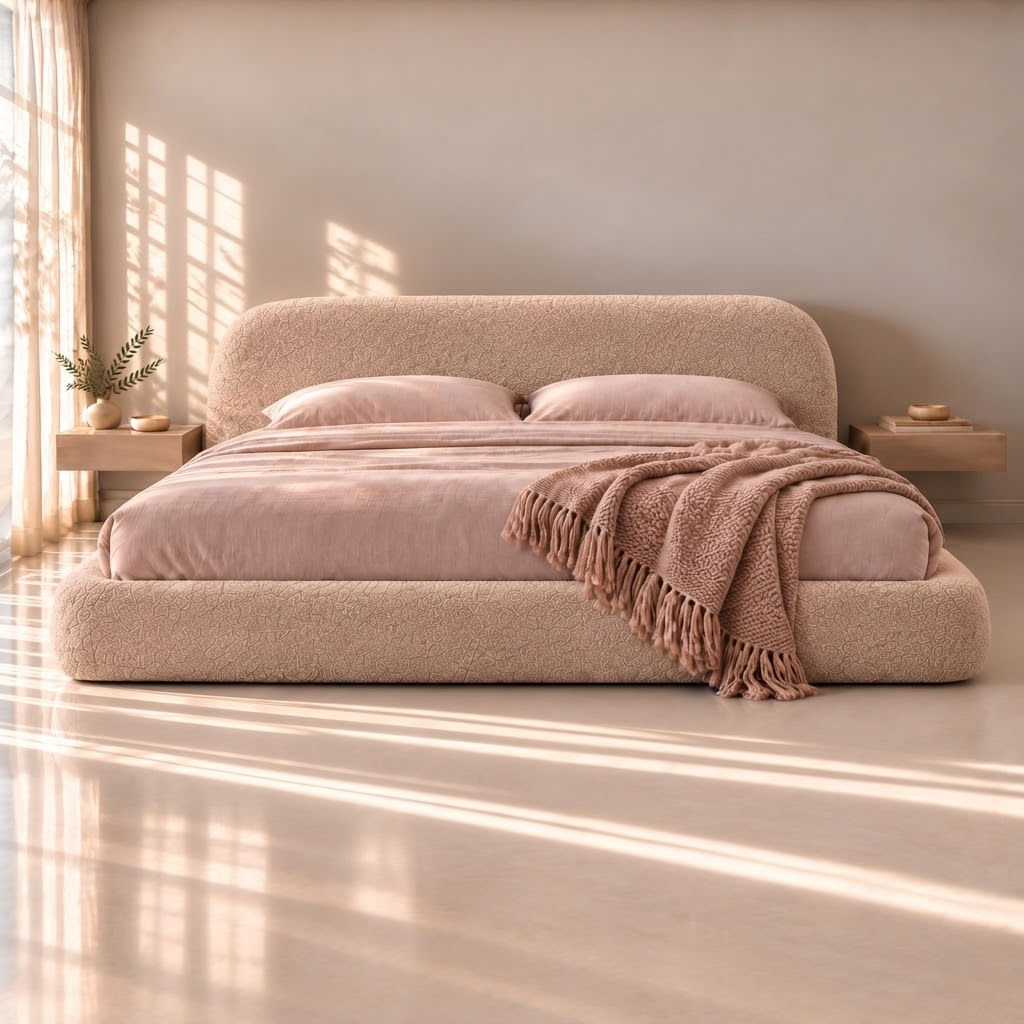 CAMA BOX TARIMA NUDEDE QUEEN MARRON