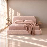 CAMA BOX TARIMA NUDED 2 PLAZAS ROSA