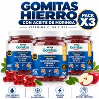 PACK 3 GOMITAS HIERRO PARA ADULTOS 450 GOMITAS SOTTCOR LABS
