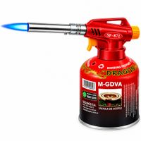 Kit Soplete Carbonero Profesional Automático SF-871 Y Bombona de Gas Butano 500 ml