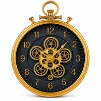 Reloj de Pared Decorativo 40x40cm Diseño Vintage con Engranajes