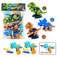 Set Juego de 3 Dinosaurios para Desarmar y 2 Lanzadores
