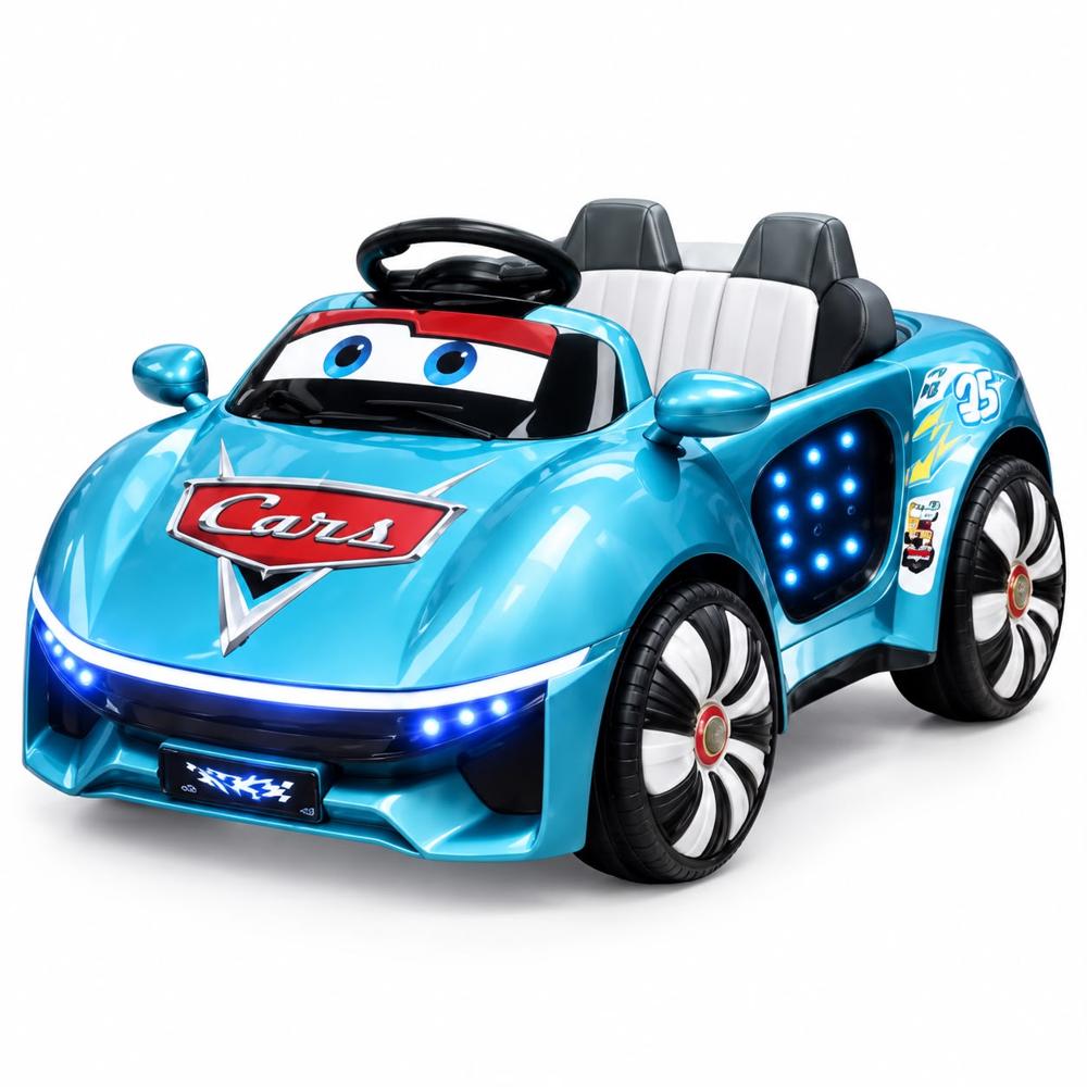 Carro Eléctrico  McQueen de 4 Motores con Luces LED - Control manual y  App