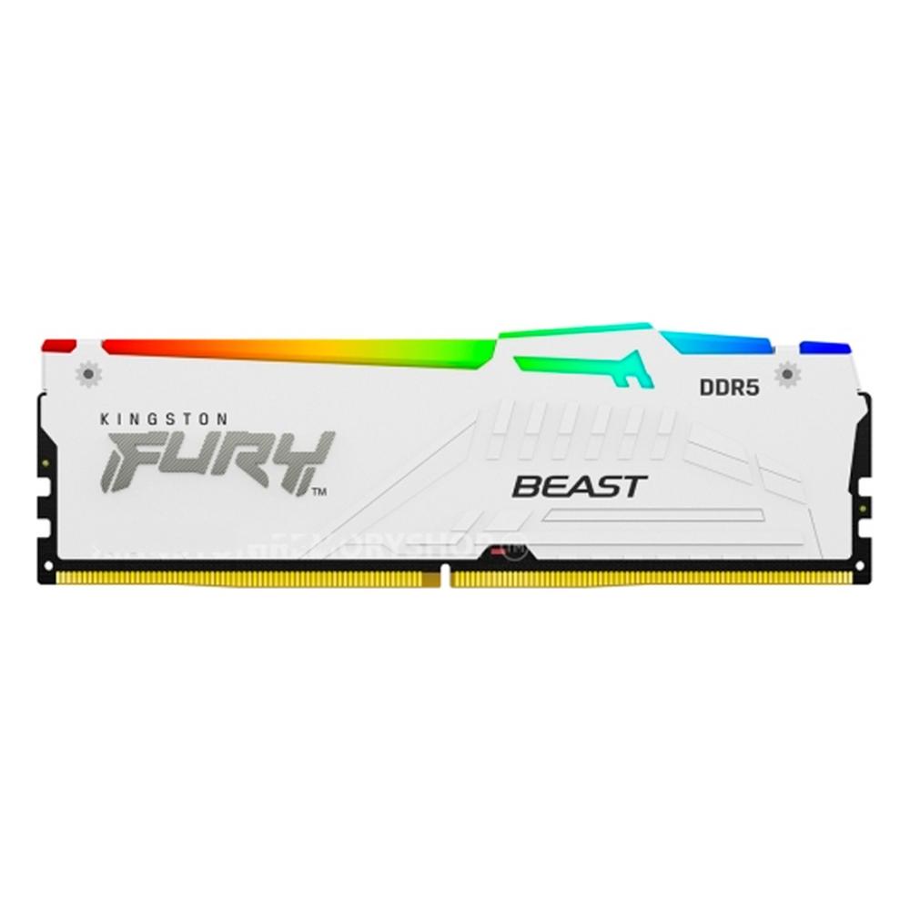 Memoria RAM Kingston Beast RGB 16GB DDR5 6000MHz DIMM Blanco