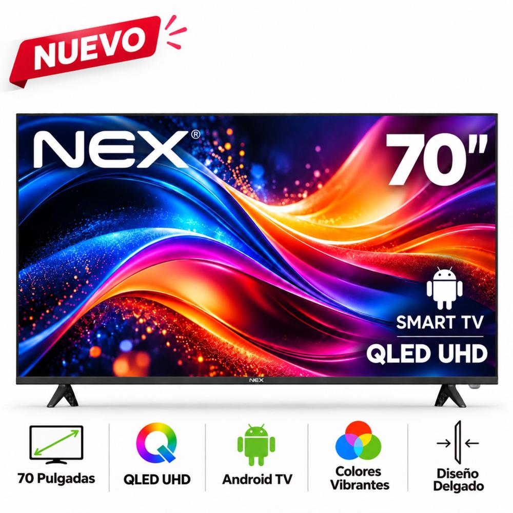 Televisor NEX QLED 70 4K ULTRA HD ANDROID TV TVQLED70S