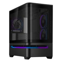 Case ASUS Prime AP202 ARGB Micro ATX Sin Fuente 3 Ventiladores ARGB Vidrio Curvo Negro