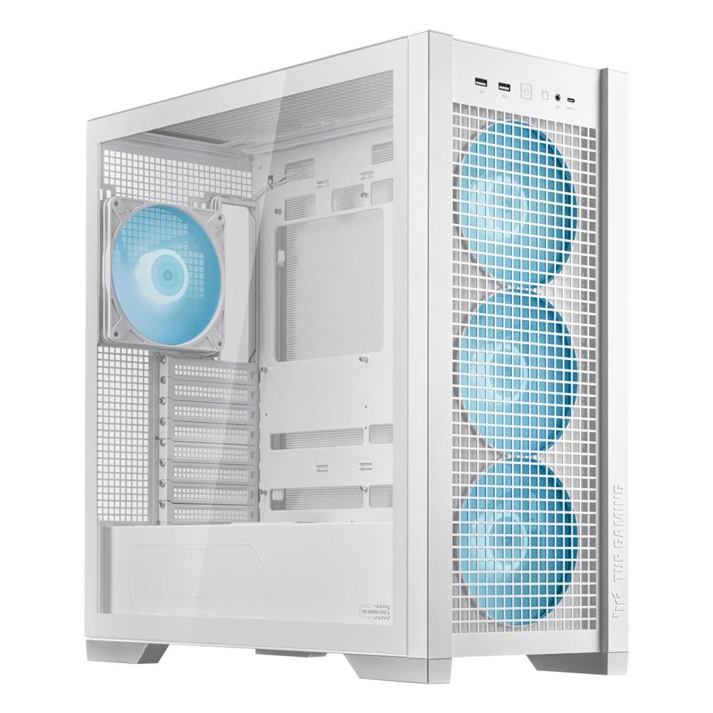 Case Gamer ASUS TUF Gaming GT302 ARGB Mid Tower E-ATX Sin Fuente 4 Ventiladores Blanco