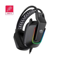 Auricular Gamer CYBERTEL Luz RGB Conexión USB Sonido Envolvente 7.1
