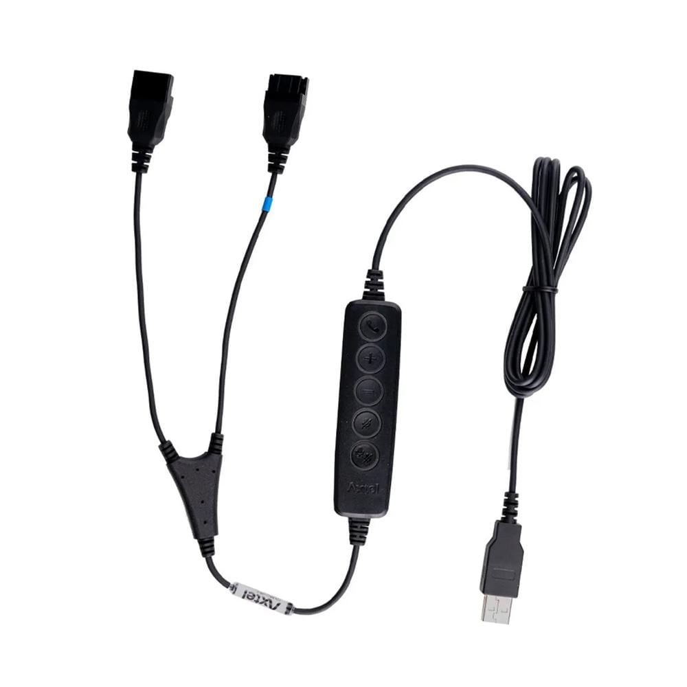 Cable USB-A Axtel con Cordón de Entrenamiento para Auriculares Call Center
