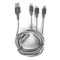 CABLE USB TEROS TE-70210W TIPO A A TIPO C LIGHTNING MICRO USB