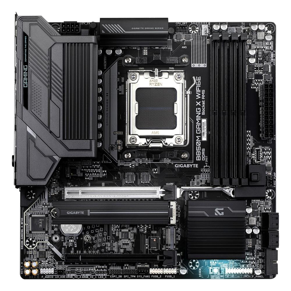 Placa Madre Gigabyte B850M Gaming X AM5 DDR5 Micro ATX Wi-Fi 6E Negra