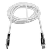 Cable USB Tipo C a Lightning Teros TE-70212W 2 m 20W Blanco y Plateado