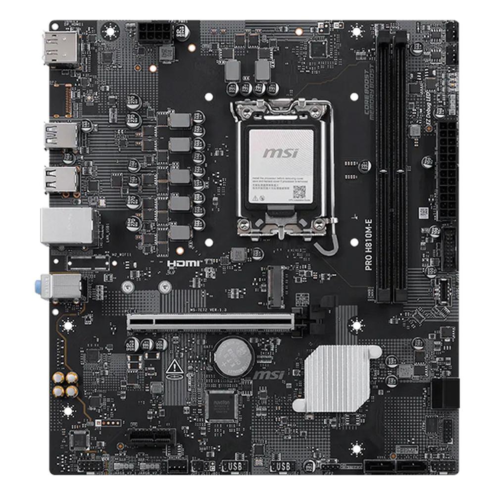 Placa Madre MSI Pro H810M-E LGA1851 DDR5 Micro ATX Negra