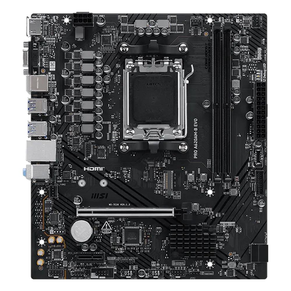 Placa Madre MSI PRO A620AM-B EVO AM5 DDR5 Micro ATX Negra
