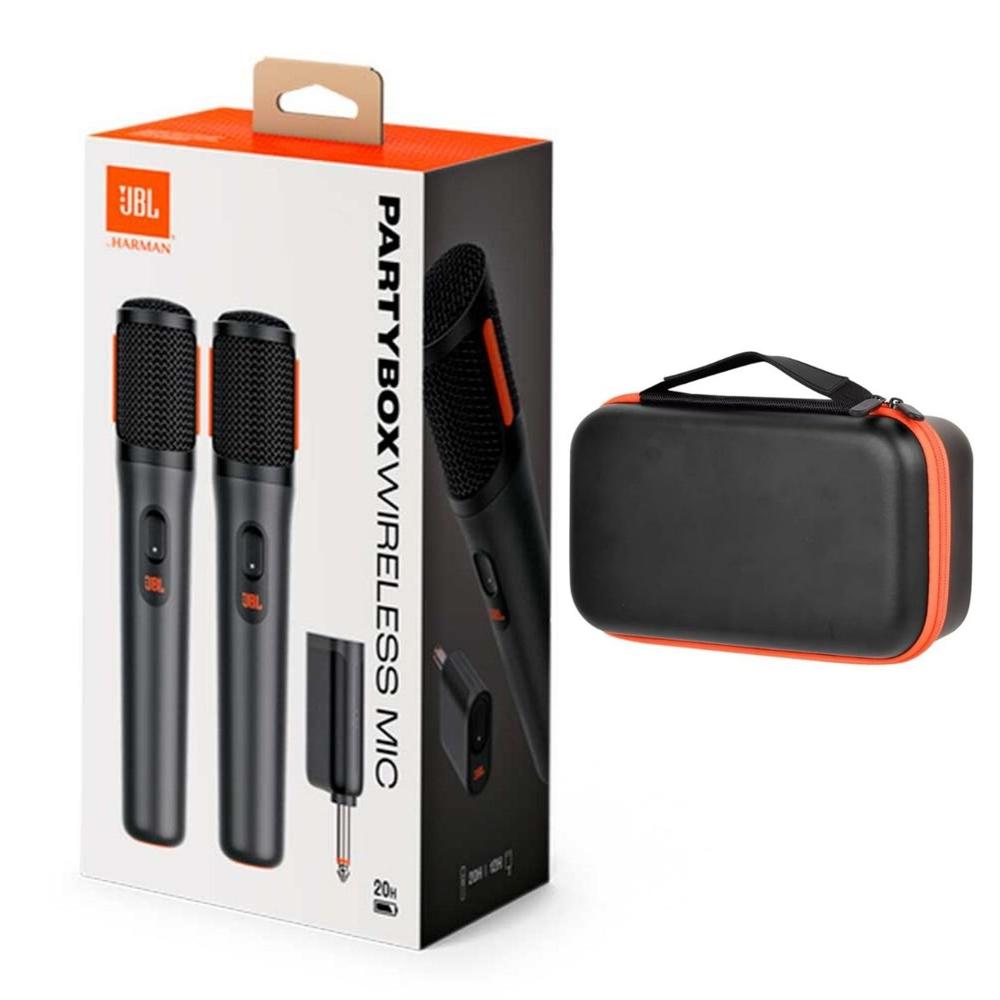 Micrófono Jbl Partybox Wireless Recargable con Estuche Rígido Negro