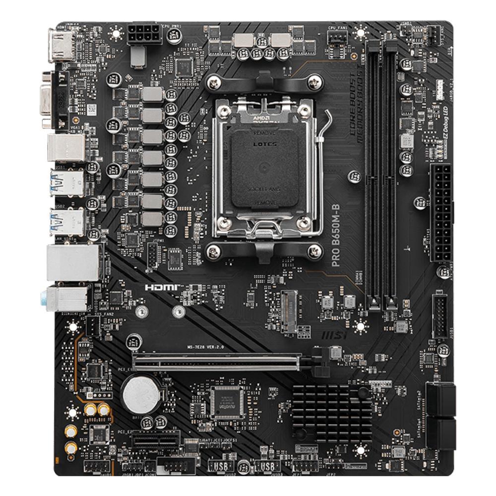Placa Madre MSI Pro B650M-B AM5 DDR5 Micro ATX Negra