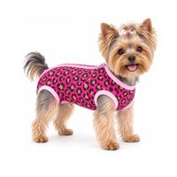 Faja Post Operatoria De Algodón Para Mascotas Perros Y Gatos Hembra Animal Print Talla 1