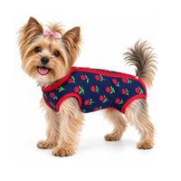 Faja Post Operatoria De Algodón Para Mascotas Perros Y Gatos Hembra Rosas Azul Talla 4