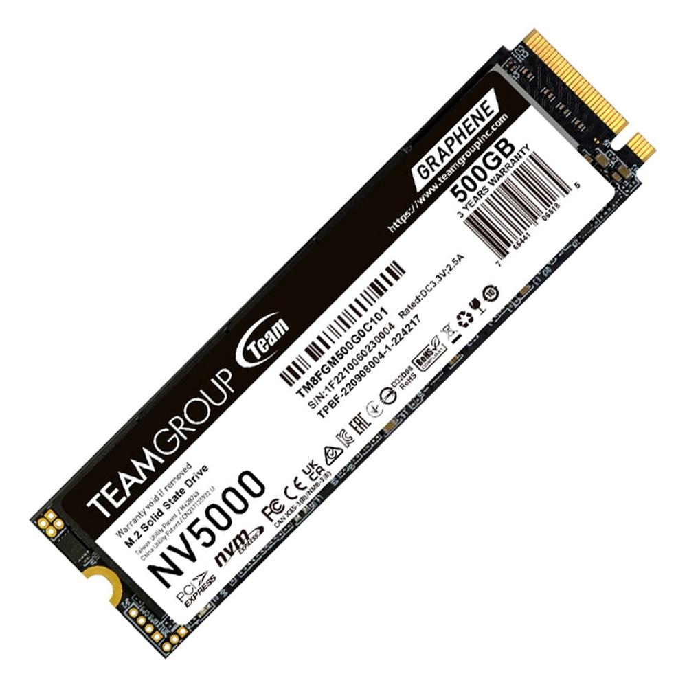 Disco Sólido SSD Teamgroup NV5000 500GB NVMe PCIe 4.0 M.2 Negro