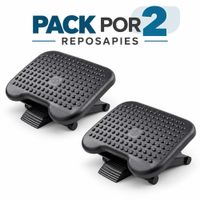 REPOSAPIES ERGONOMICO EN 3 POSICIONES  - PACK X2- COLOR NEGRO