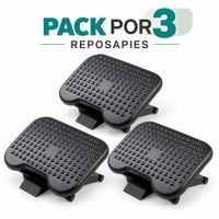 REPOSAPIES ERGONOMICO EN 3 POSICIONES -PACK X3u- COLOR NEGRO