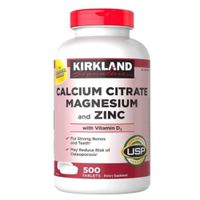 Calcio citrato de magnesio y zinc 500 tabletas - Kirkland